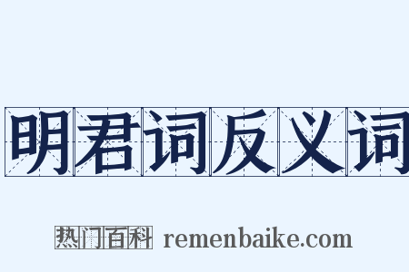 明君词反义词是什么意思的图片